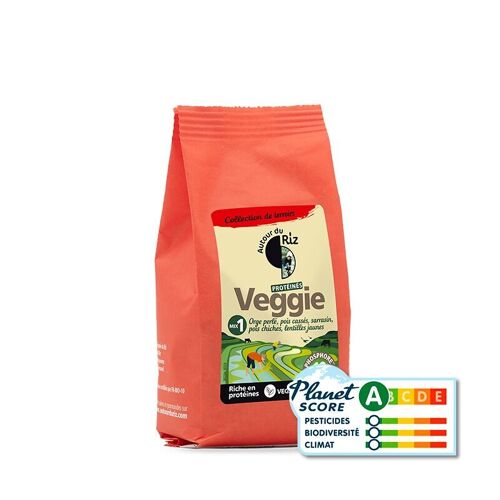 Mix Veggie Bio n°1 (orge perlé, boulgour de pois cassés, boulgour de pois chiche, lentilles jaunes, sarrasin) 220 g
