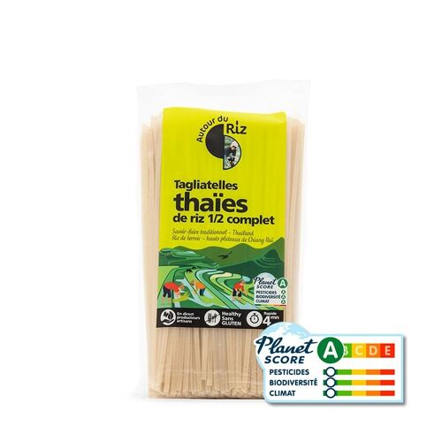 Tagliatelles thaïes Bio de riz demi-complet 400 g