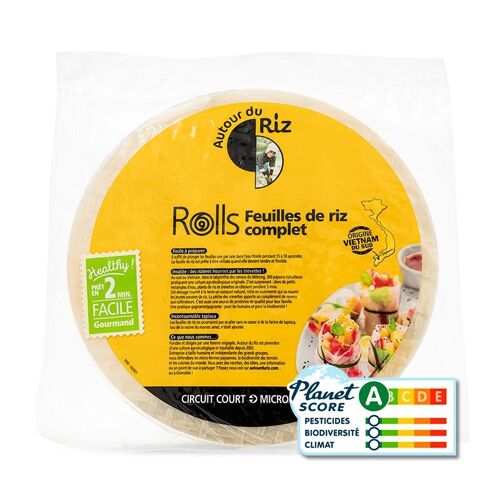 Feuilles de riz Bio complet Ø 28cm 150 g