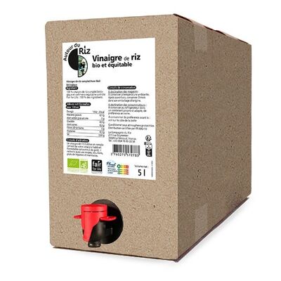 Vinaigre de riz complet Bio équitable BIB 5 L