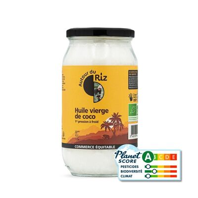 Aceite de coco virgen orgánico de comercio justo 1 L