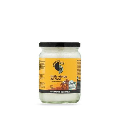 Aceite de coco virgen orgánico de comercio justo 500ml