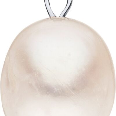 Pendente glamour con perla barocca D~10,3mm, occhiello in acciaio inossidabile