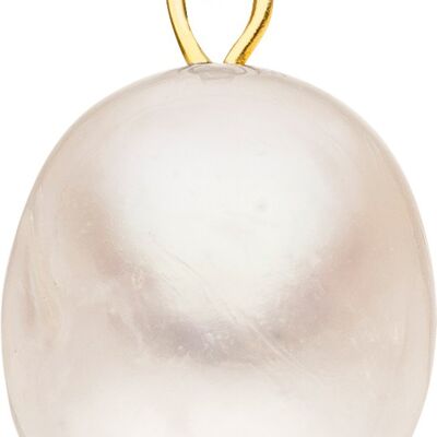 Glamor pendant with a baroque pearl D~10.3mm, eyelet made of stainless steel - gold