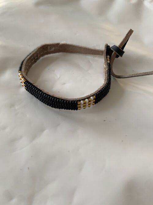 Armband black white/gold