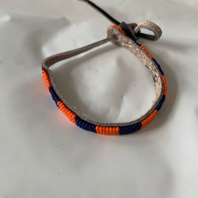 *new* bracelet orange and dark blue