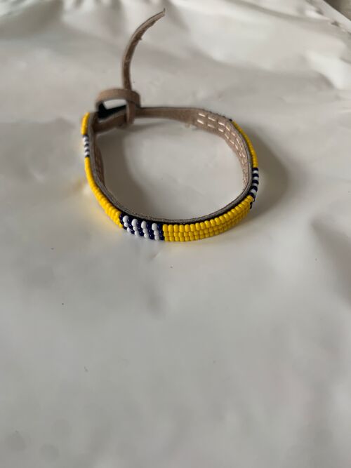 *neu* Armband yellow with white&black