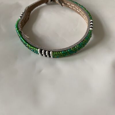 *nuovo* braccialetto verde magico con bianco/nero