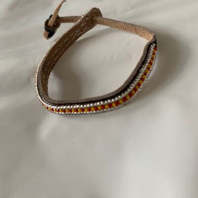 *new* bracelet silver, red&yellow