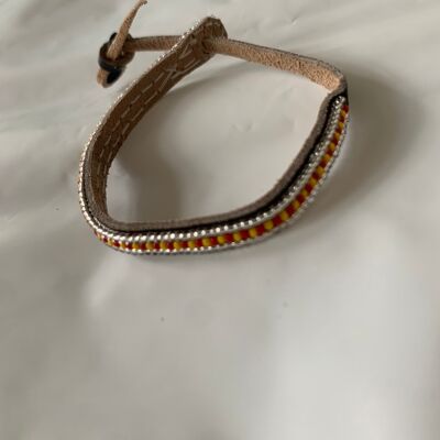 *neu* Armband silver, red&yellow