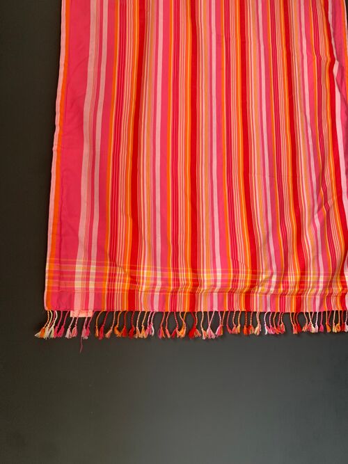*NEU* Kikoi Strandtuch red, orange and many bright stripes with dusky pink towel