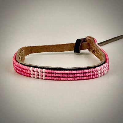 Bracelet pink with white/pink