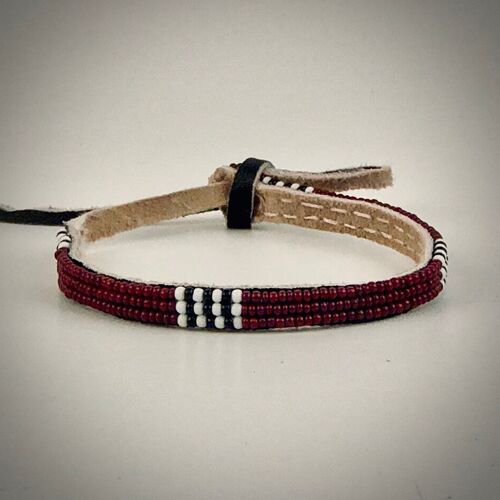 Armband brown with white/black