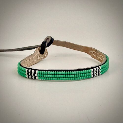 Armband light green and white/black