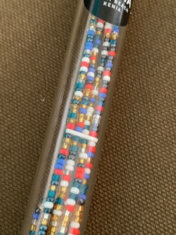 Bracelet Maasai avec bouton / multicolore / rouge, or, bleu... 3