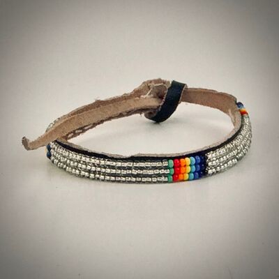 Bracelet silver with rainbow