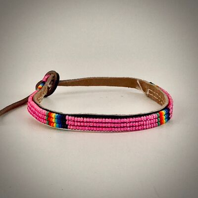 Bracelet pink with rainbow