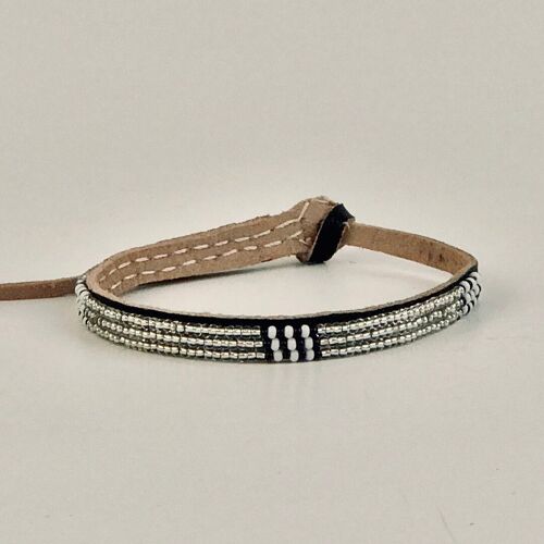 Armband silver with white/black