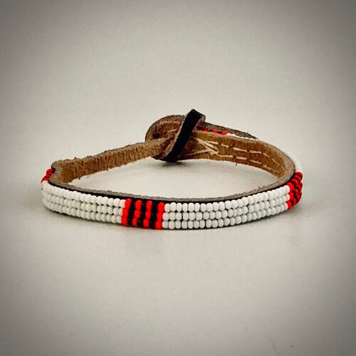 Armband white/black/red