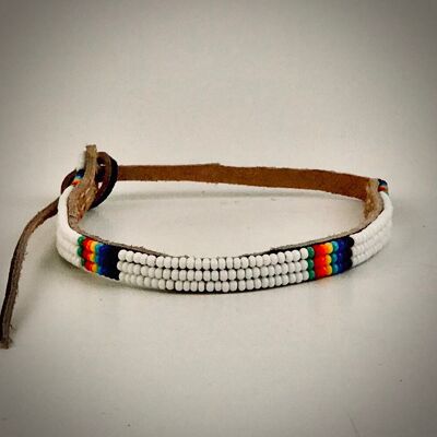 Bracciale bianco/arcobaleno