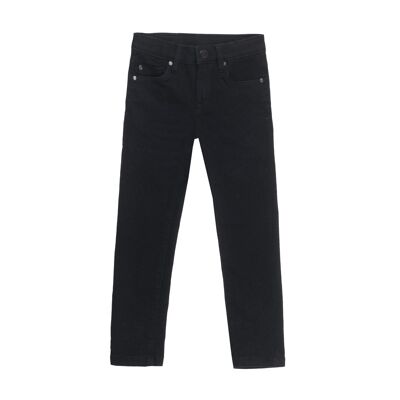 Pantalón de niño denim negro superflex.