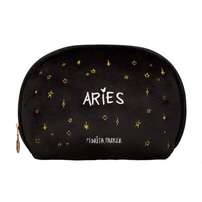 Aries Horoscope Premium Velvet Toiletry Bag (Makeup Bag)