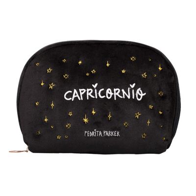 Capricorn Horoscope Premium Velvet Bag (Makeup Bag)