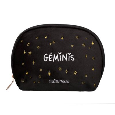 Sac en velours premium Gemini Horoscope (trousse de maquillage)