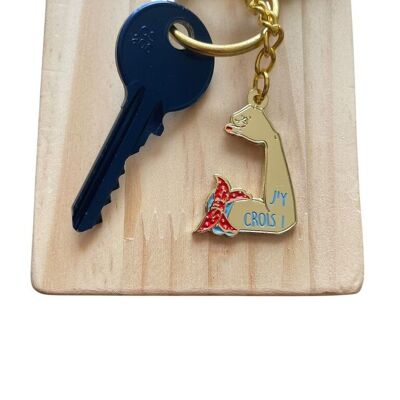 I believe in it keychain