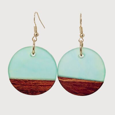 Aruba - | Handcrafted Wood & Resin Earrings | Drop Earrings