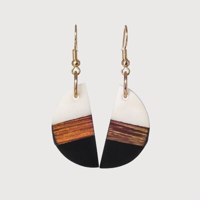Dominique | Handcrafted Wood & Resin Earrings | Drop Earrings