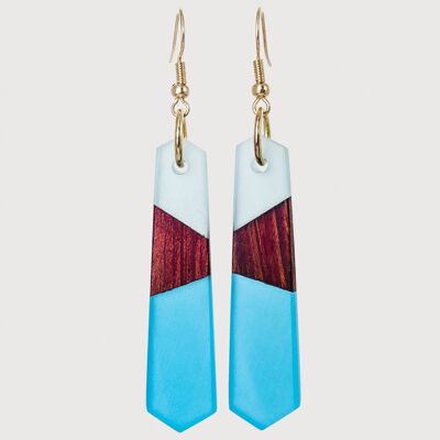 Genevieve | Handcrafted Wood & Resin Earrings | Drop Earrings