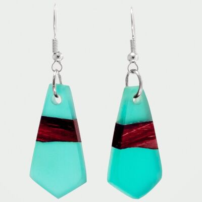 Half Moon Bay | Handcrafted Wood & Resin Earrings | Drop Earring