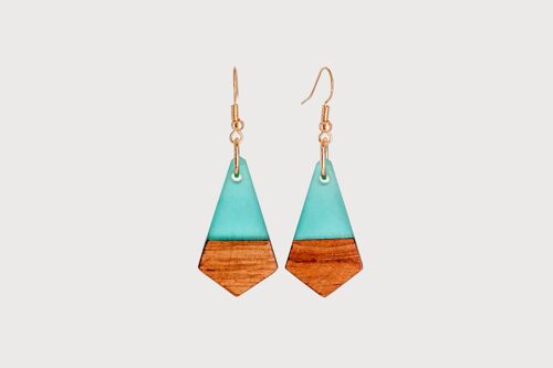 Jasmine | Handcrafted Wood & Resin Earrings | Drop Earrings