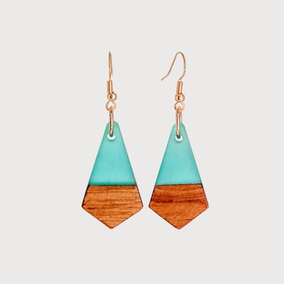 Jasmine | Handcrafted Wood & Resin Earrings | Drop Earrings