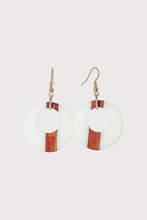 Lulu - | Handcrafted Wood & Resin Earrings | Drop Earrings