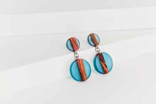 Maui | Handcrafted Wood & Resin Earrings | Drop Earrings