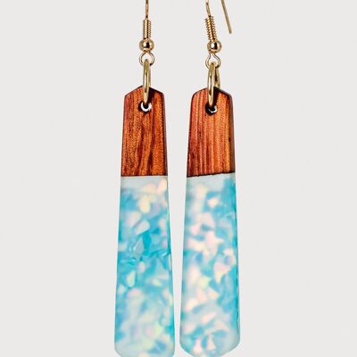 Mermaid Cove - Handcrafted Wood & Resin Earrings | Drop Earrings