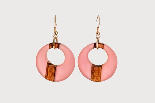 Rosie | Handcrafted Wood & Resin Earrings | Drop Earrings