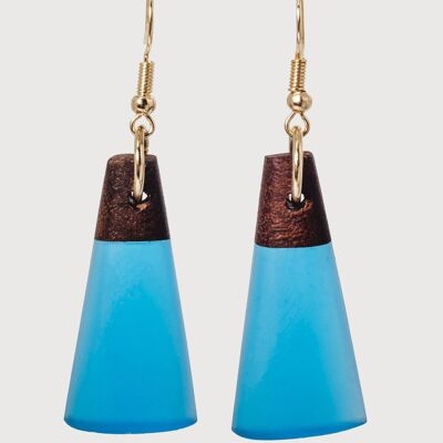 Tahiti - | Handcrafted Wood & Resin Earrings | Drop Earrings