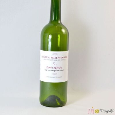 Etichetta della bottiglia di vino della nonna - Diventerai una nonna