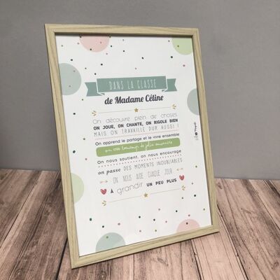 Teacher, teacher, post "in the class of..." poster to thank for the school year - personalized