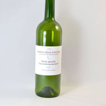 Etiquette bouteille de vin marraine 1