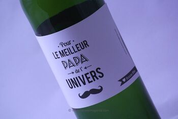 Etiquette bouteille de vin papa - Cadeau fête des pères - Etiquette bouteille de bière papa 3