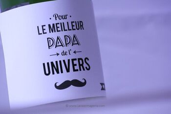 Etiquette bouteille de vin papa - Cadeau fête des pères - Etiquette bouteille de bière papa 4