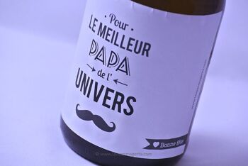 Etiquette bouteille de vin papa - Cadeau fête des pères - Etiquette bouteille de bière papa 6