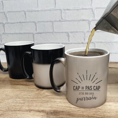 Magic mug requesting a godfather - Cap or not cap to be my super godfather?