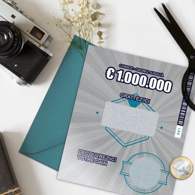 Solicitud de patrocinador - tarjeta rasca y gana - billete de lotería - Anuncio de embarazo