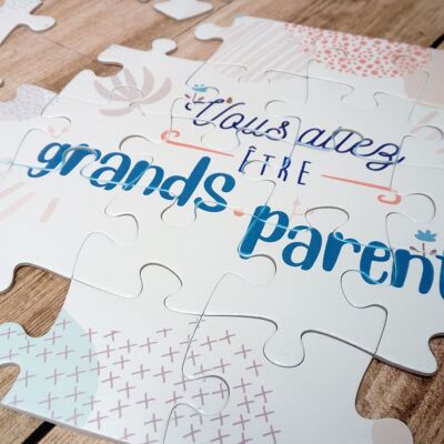 Puzzle annonce grossesse grand parents