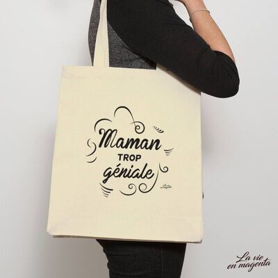 Women's shopping bag Mom too awesome